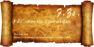 Fáskerty Zseraldin névjegykártya